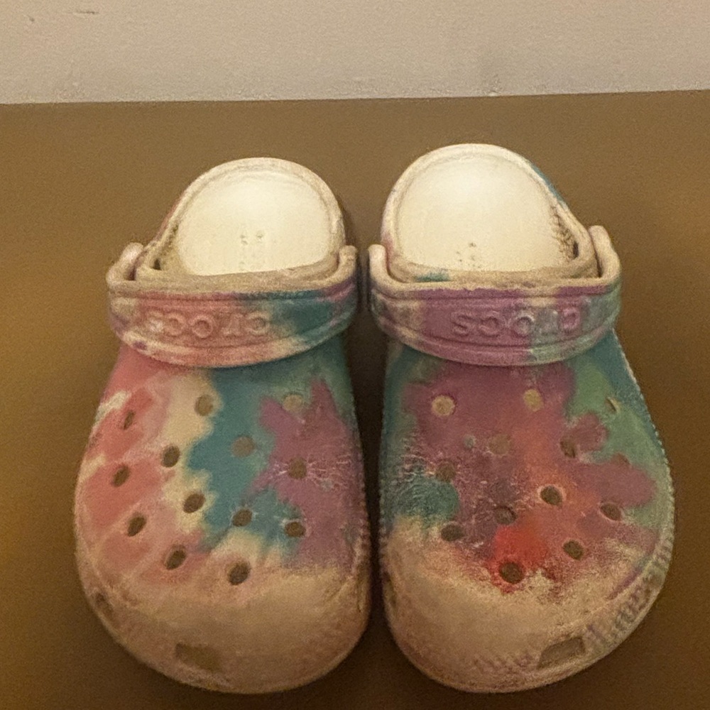 CROCS Kids Sandals in Pink, Blue, and Green